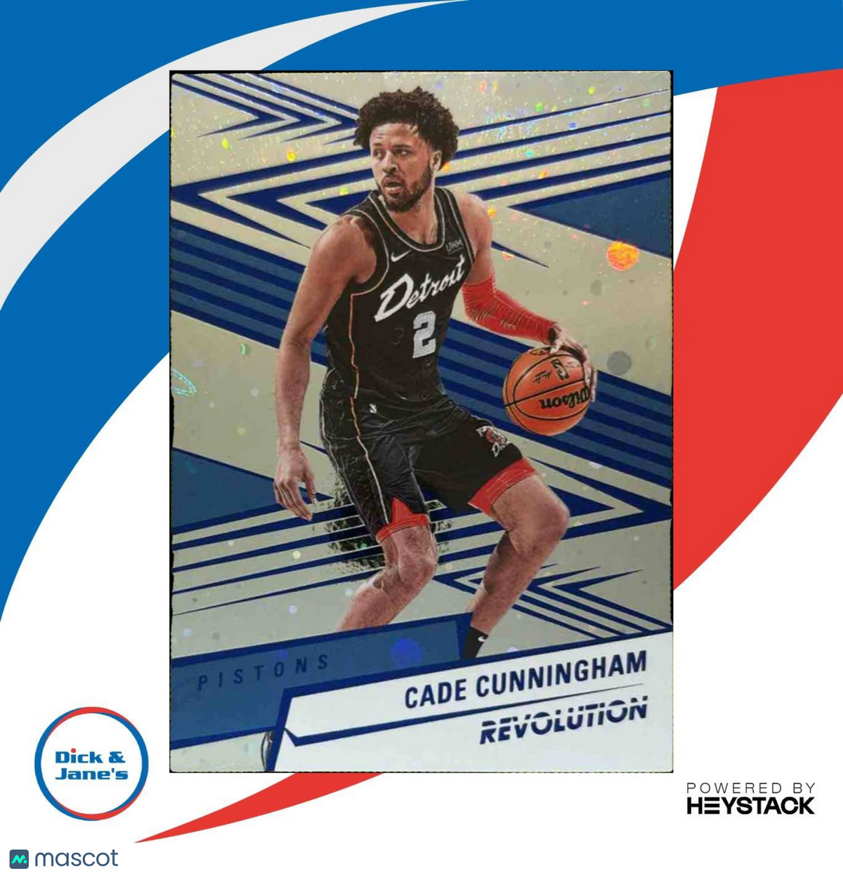2024-25 Panini Revolution Cade Cunningham Blue Cosmo 62/285 #32 Detroit Pistons