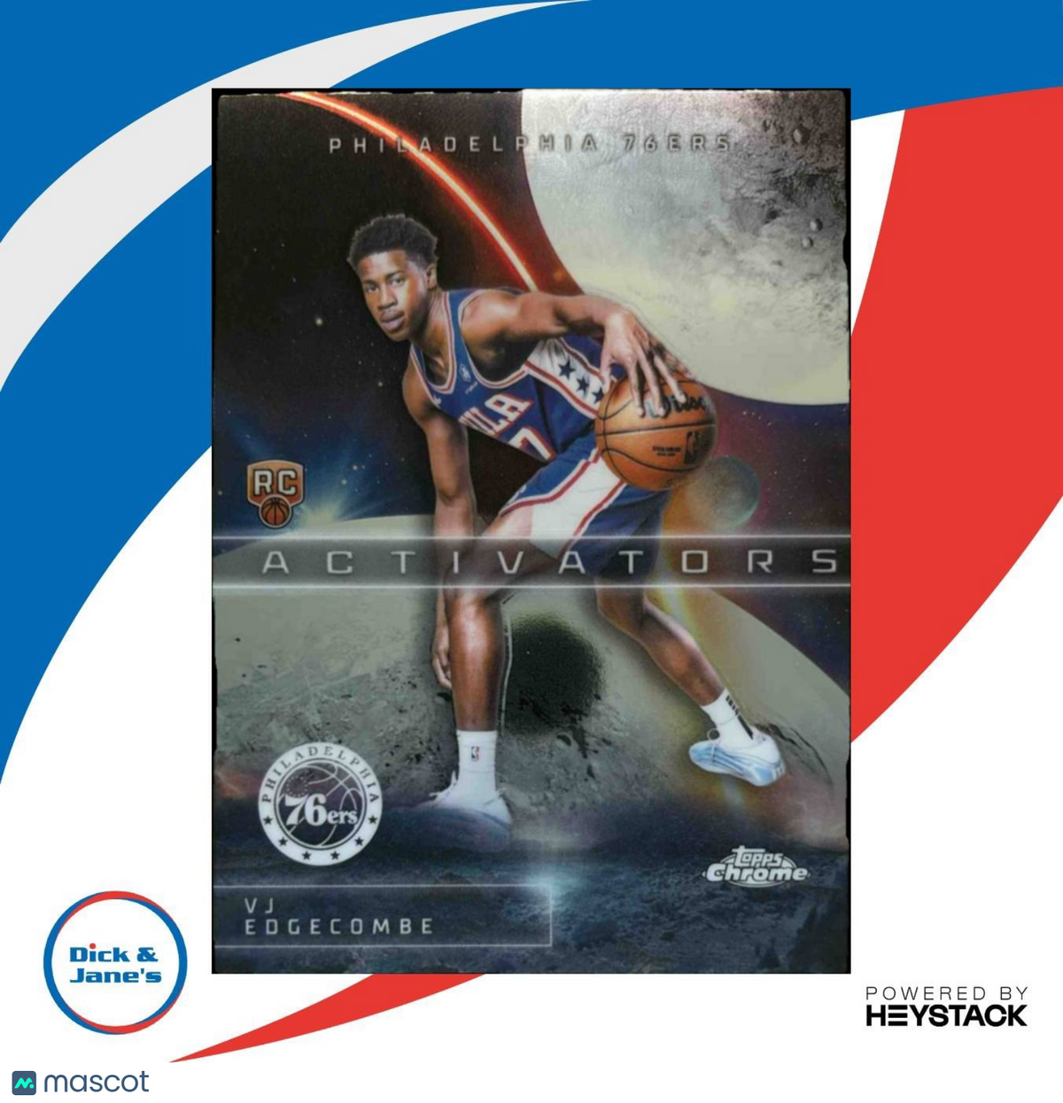 2025-26 Topps Chrome VJ Edgecombe Activators #AC-13 RC Philadelphia 76ers