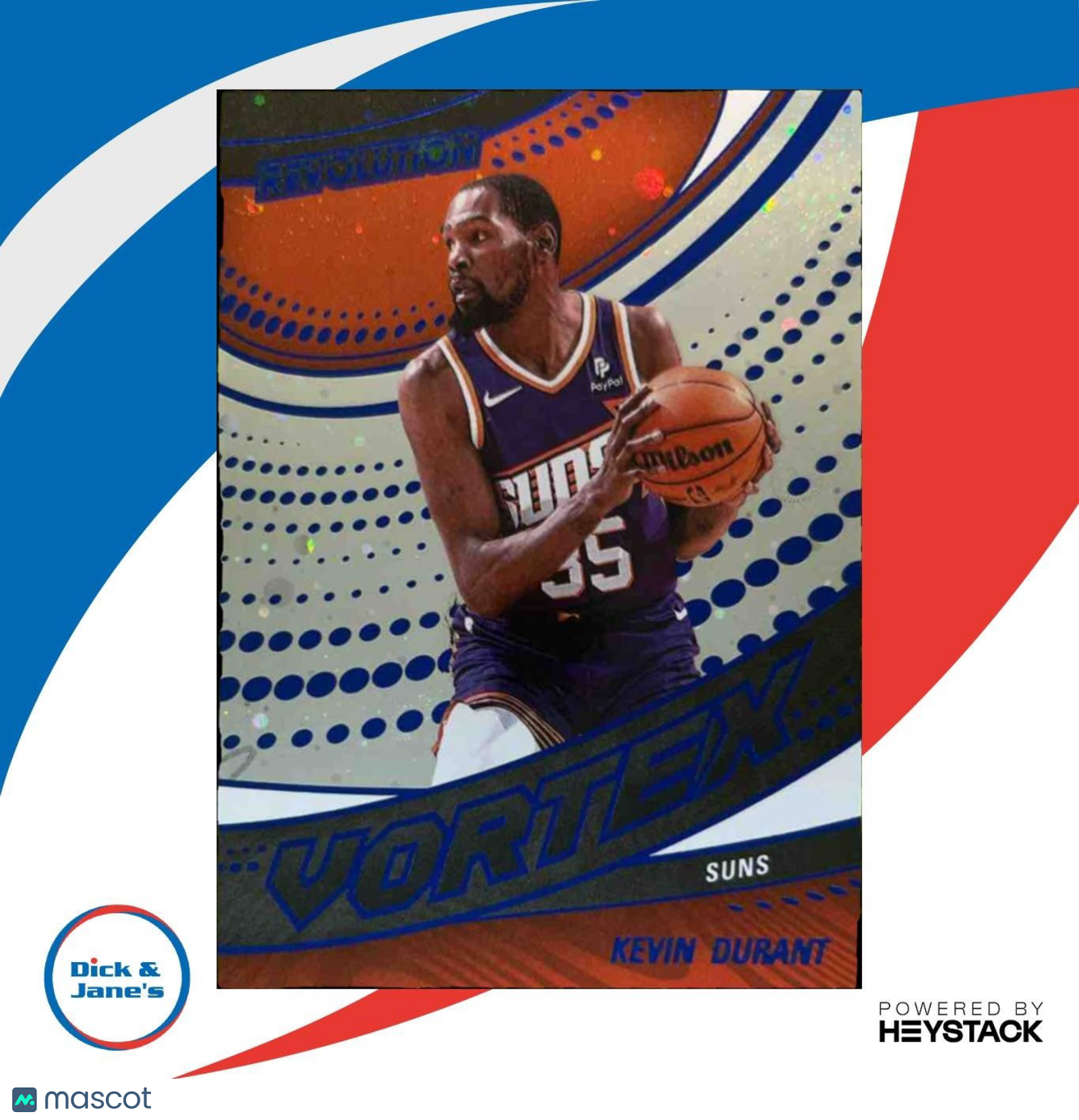 2024-25 Panini Revolution Kevin Durant Vortex Blue Cosmo /285 #14 Phoenix Suns