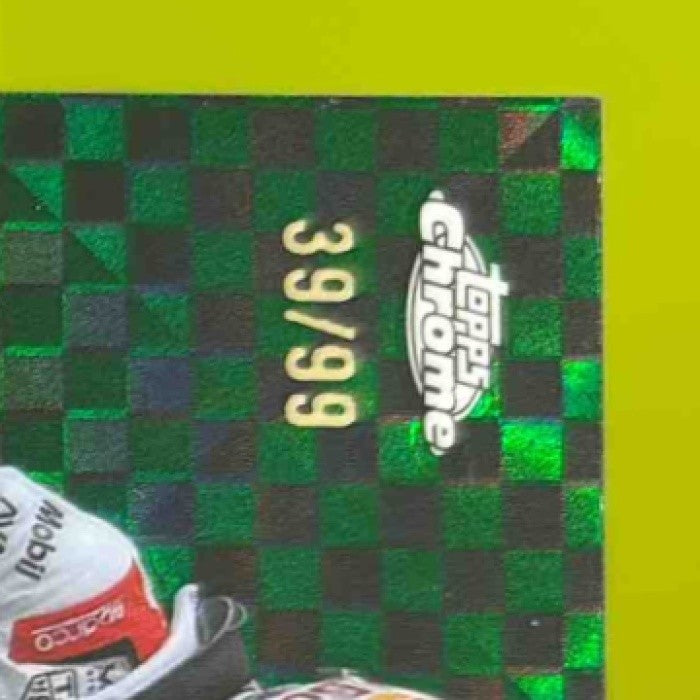 2025 Topps Chrome Formula 1 Yuki Tsunoda Green Checker Flag Refractor 39/99 #184