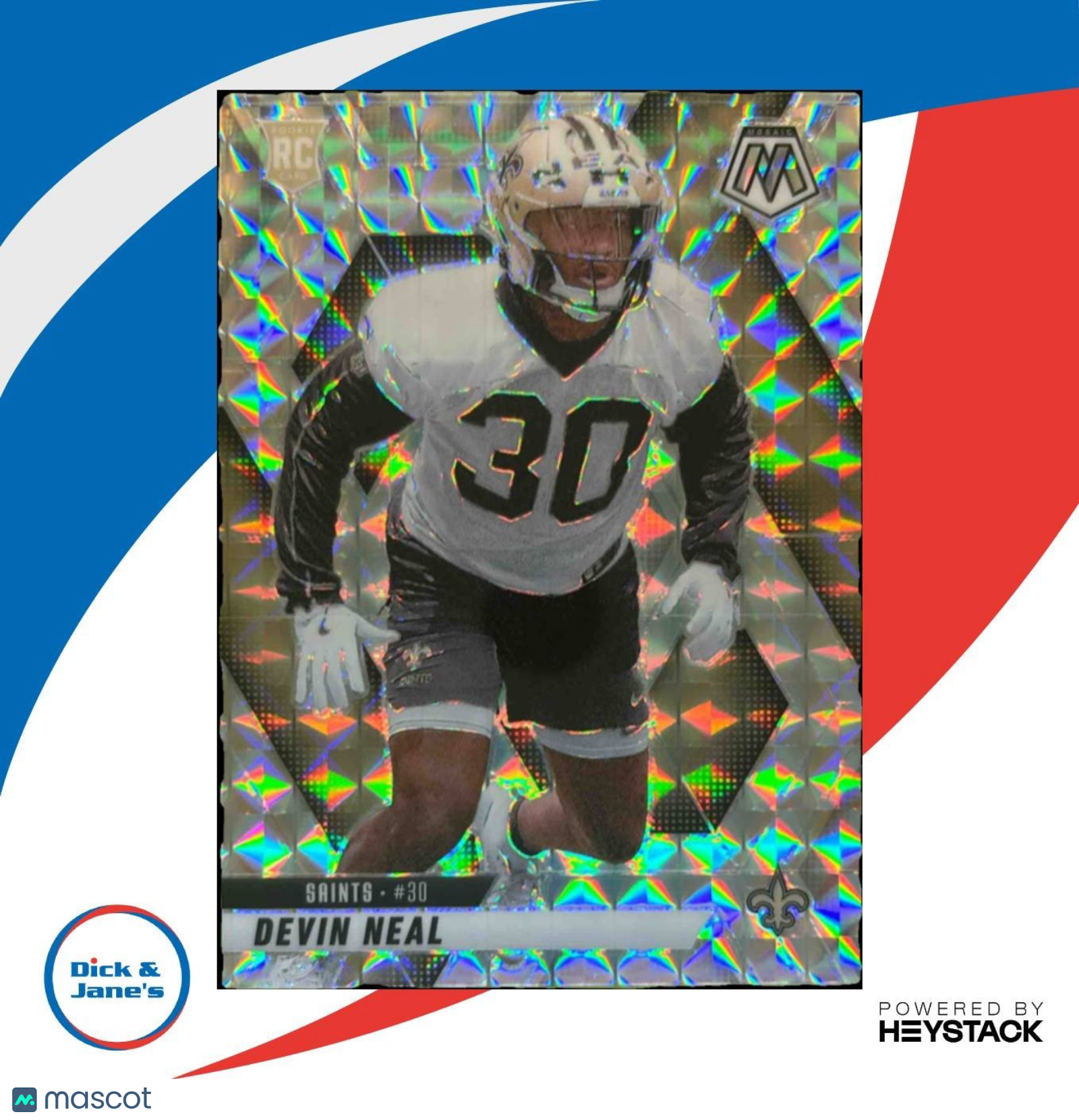 2025 Panini Mosaic Devin Neal Rookies Mosaic Prizm #330 RC New Orleans Saints