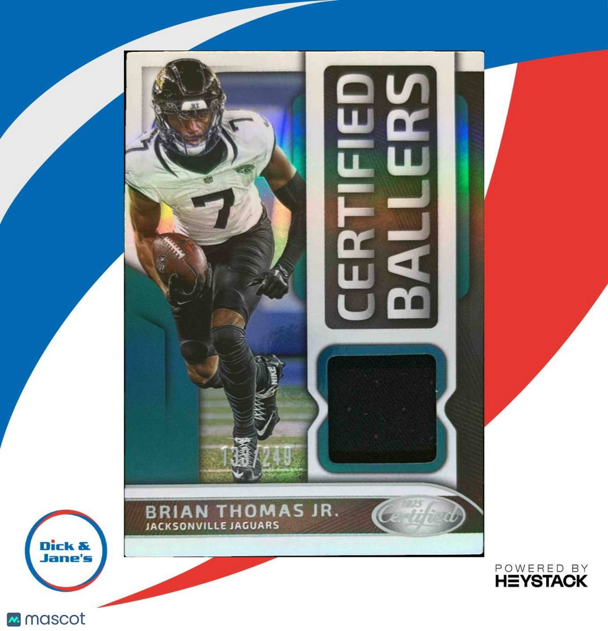 2025 Certified Brian Thomas Jr. Ballers Mirror /249 MEM Jacksonville Jaguars