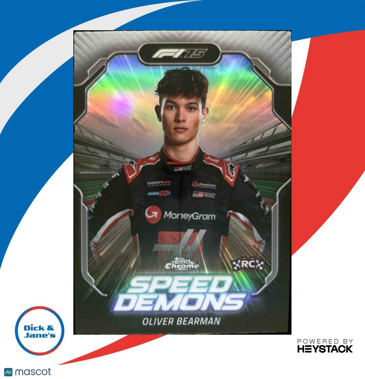 2025 Topps Chrome Formula 1 Oliver Bearman Speed Demons #SD-8 RC