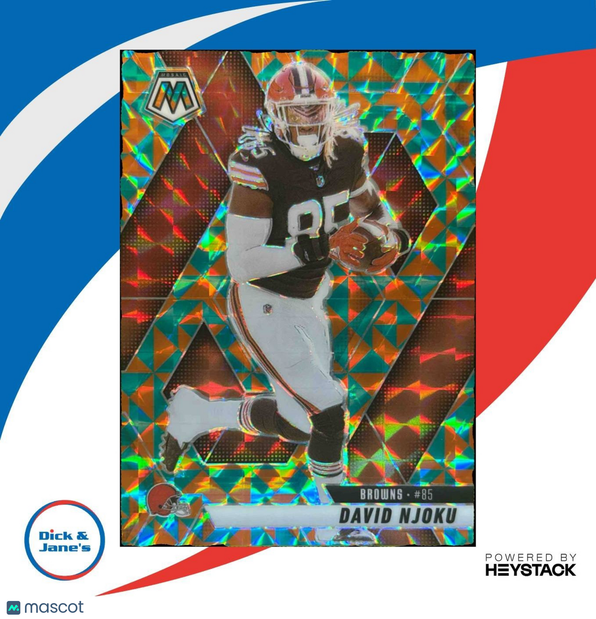 2025 Panini Mosaic David Njoku Tessellation Prizm 7/15 #133 Cleveland Browns