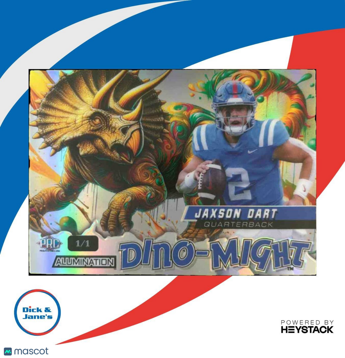 2024 Wild Card Alumination DinoMight Jaxson Dart RC Triceratops 1/1