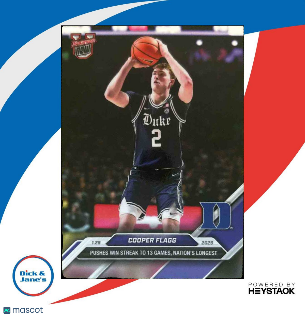 2024-25 Bowman University Now Cooper Flagg #51 Duke Blue Devils
