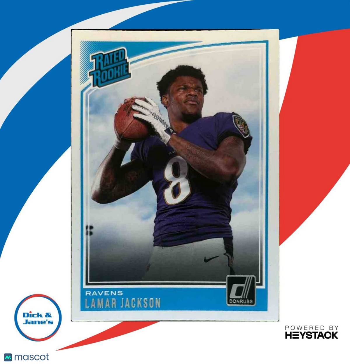 2018 Panini Donruss Lamar Jackson #317 RC Baltimore Ravens