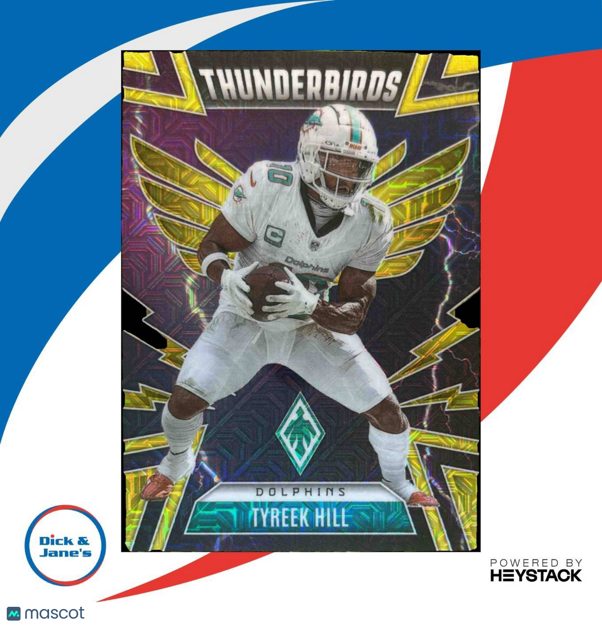 2025 Panini Phoenix Tyreek Hill Thunderbirds Yellow Mojo /49 #32 Miami Dolphins