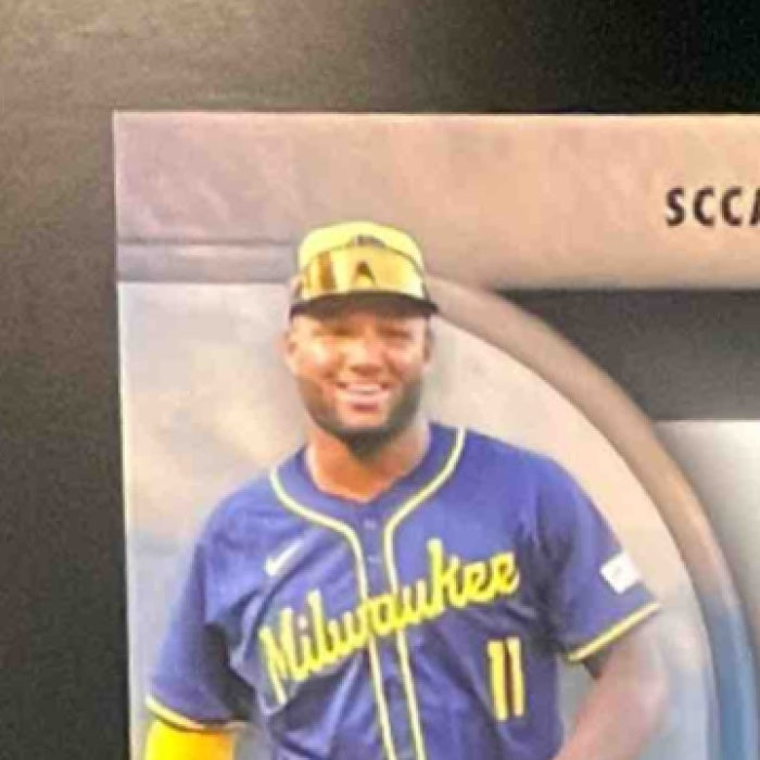 2025 Topps Stadium Club Jackson Chourio Chrome Auto Gold Refractor 16/50 Brewers