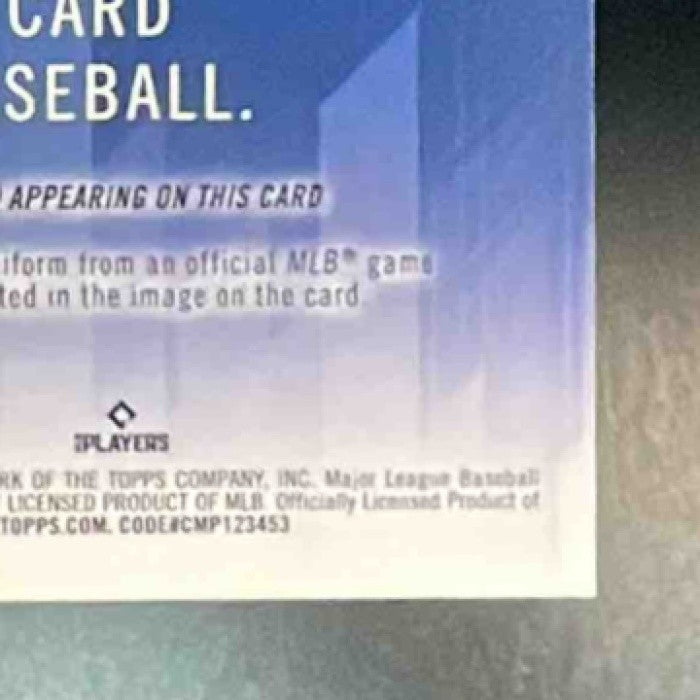 2026 Topps Jose Altuve City Connect Swatch Auto Relic 75/99 MEM Houston Astros