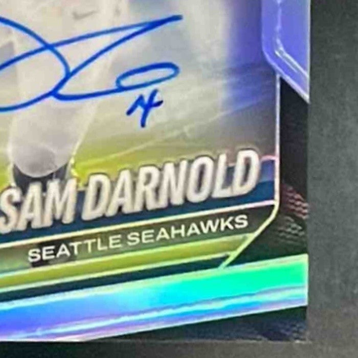 2025 Panini Prizm Sam Darnold Auto Silver #269 Seattle Seahawks Super Bowl Champ
