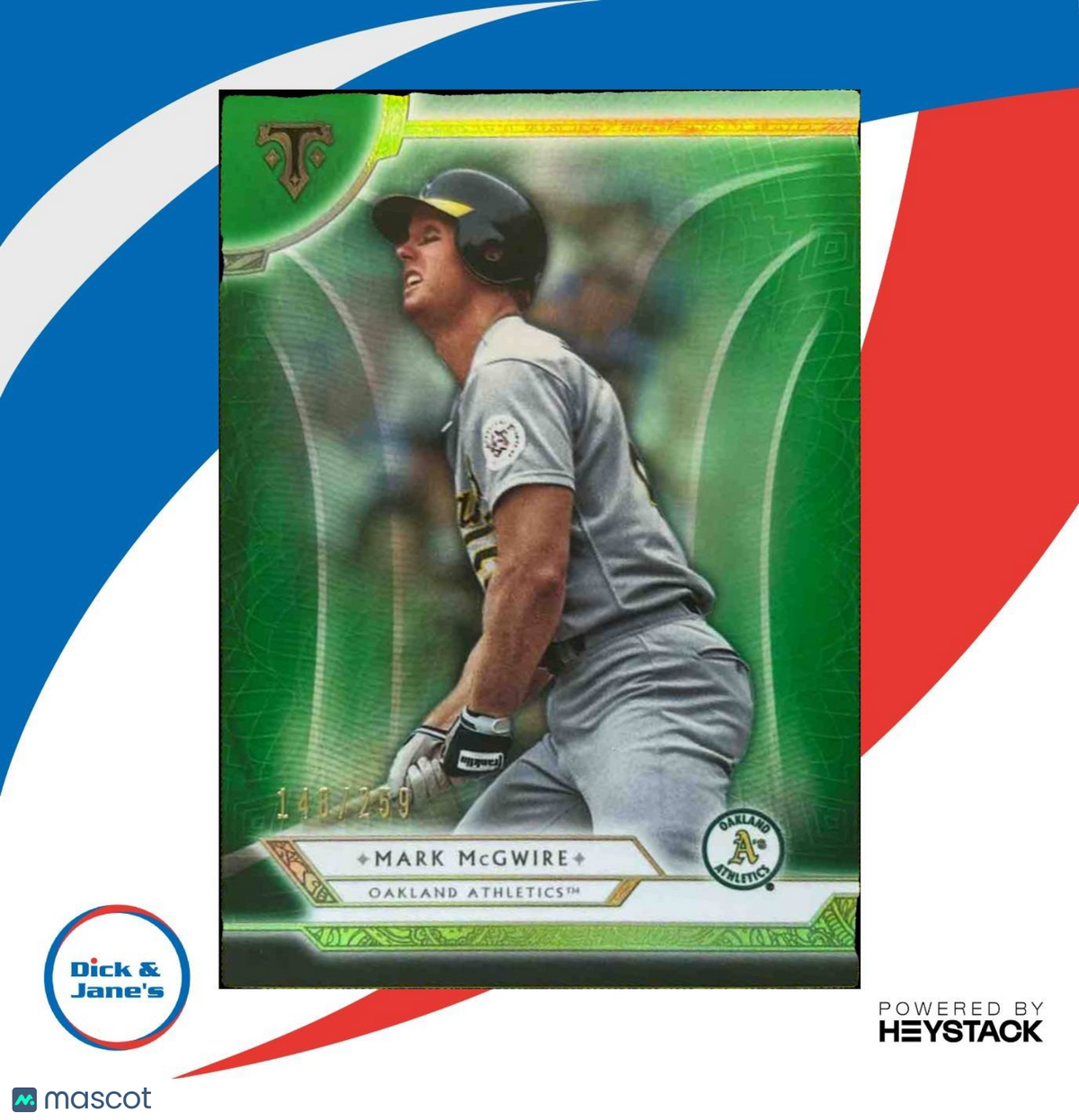 2018 Topps Triple Threads Mark McGwire Emerald 146/259 #71 Oakland Athletics