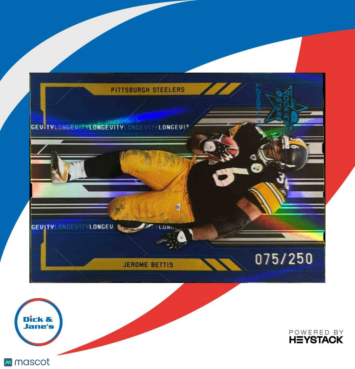 2005 Leaf Rookies & Stars Longevity Jerome Bettis Sapphire /250 #78 Steelers