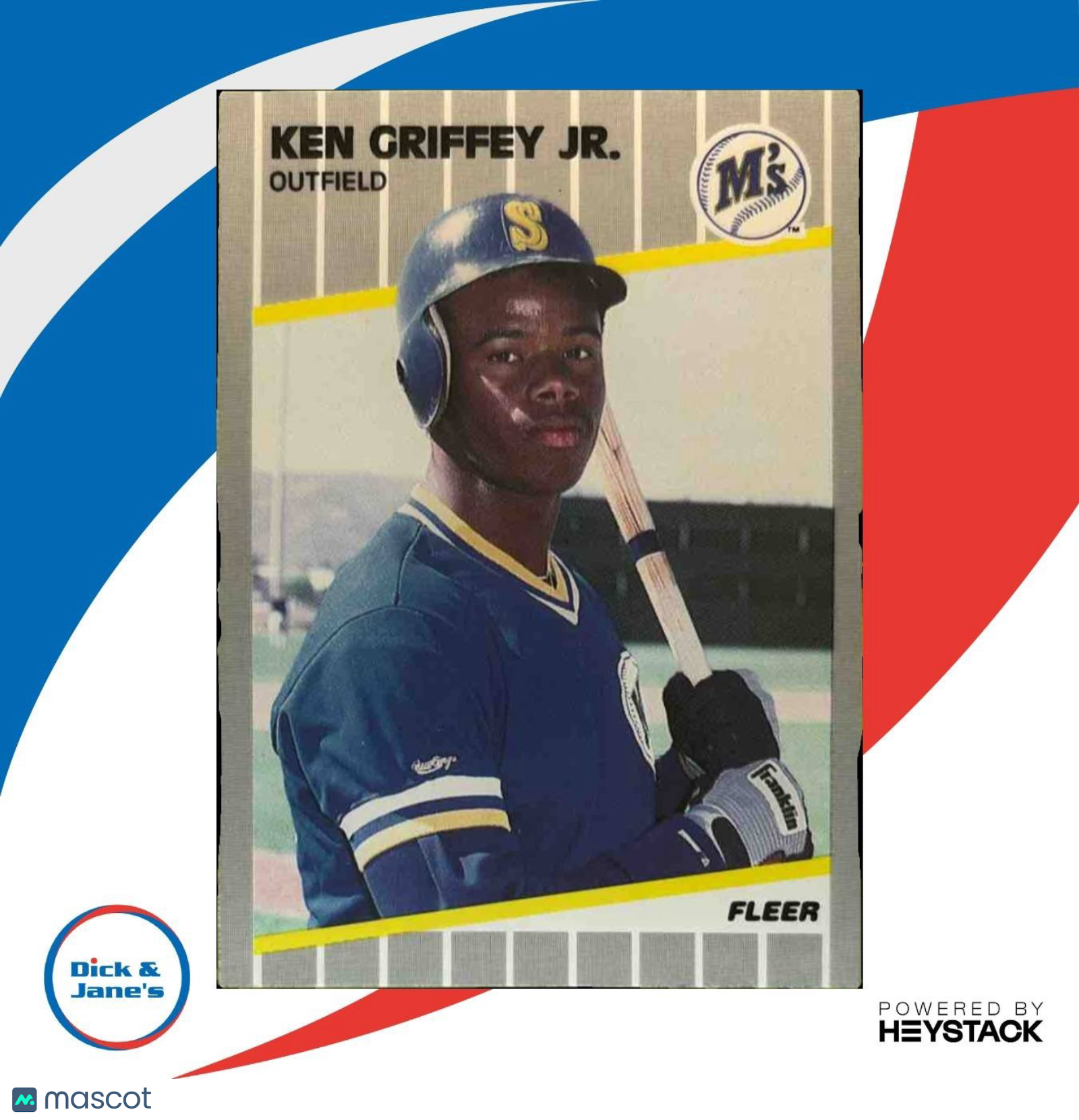 1989 Fleer Ken Griffey Jr. #548 RC Seattle Mariners