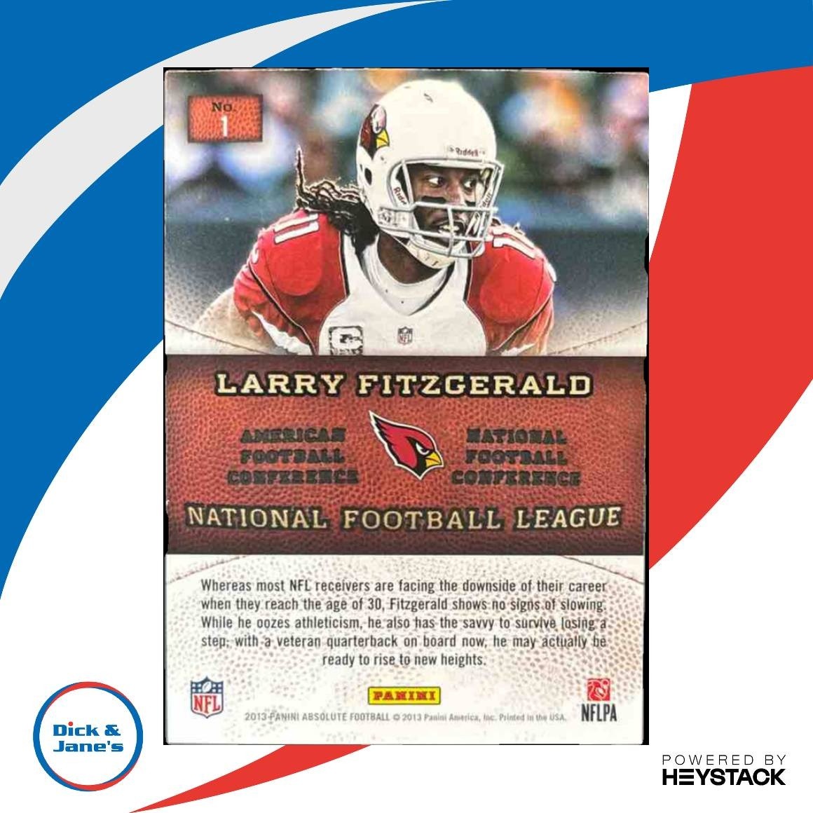 2013 Panini Absolute Larry Fitzgerald Hogg Heaven Boss /99 #1 Arizona Cardinals