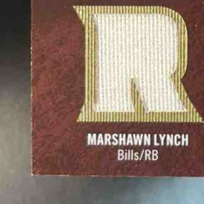 2007 UD Premier Adrian Peterson Marshawn Lynch Irons Remnants Triple Patch /25
