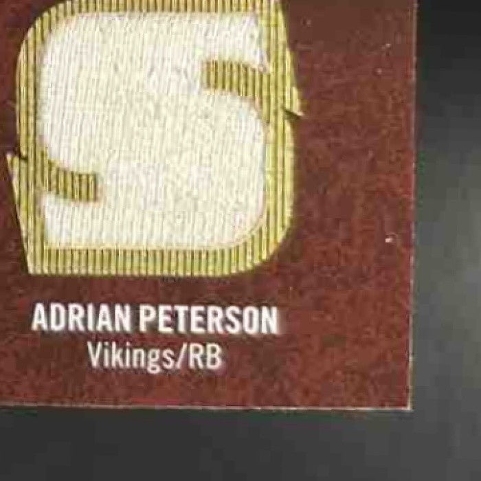 2007 UD Premier Adrian Peterson Marshawn Lynch Irons Remnants Triple Patch /25