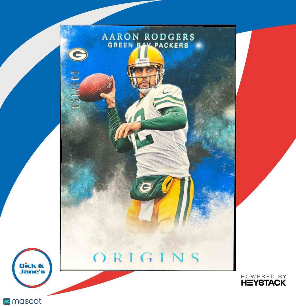 2016 Panini Origins Aaron Rodgers Blue 94/150 #92 Green Bay Packers