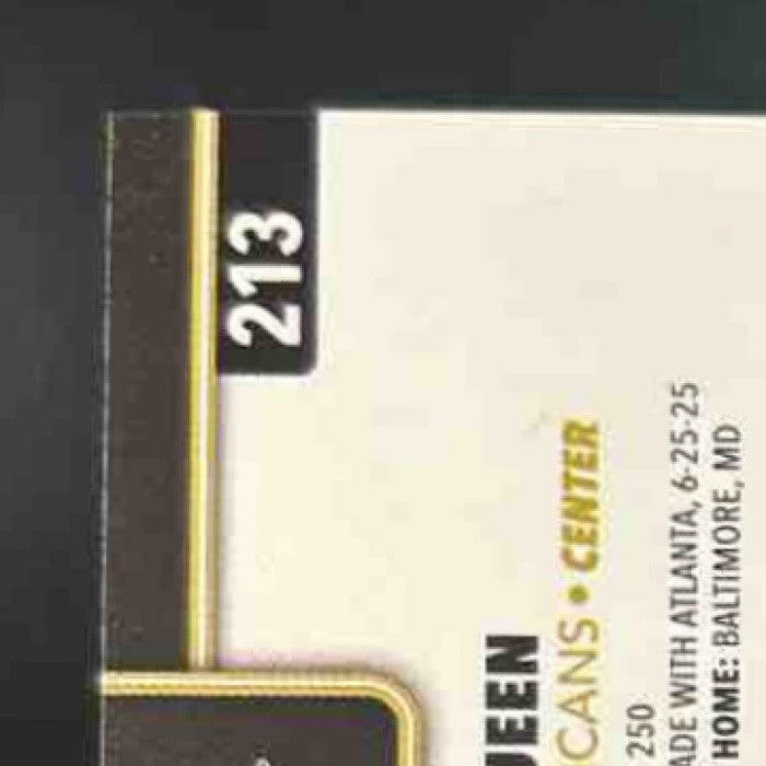 2025-26 Topps Derik Queen Blackout Variation #213 Pelicans