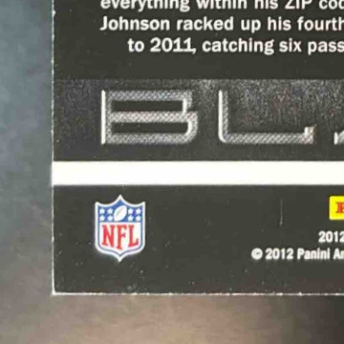 2012 Panini Black Calvin Johnson /349 #46 Detroit Lions