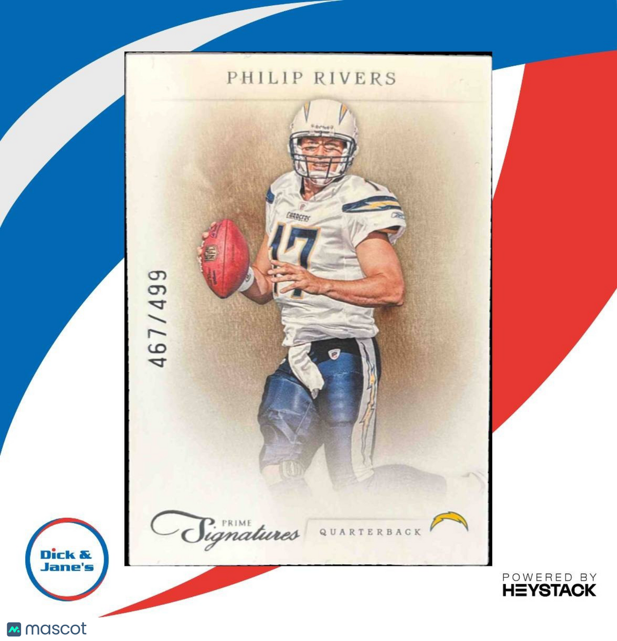2011 Panini Prime Signatures Philip Rivers Proof Red /99 #138 San Diego Chargers