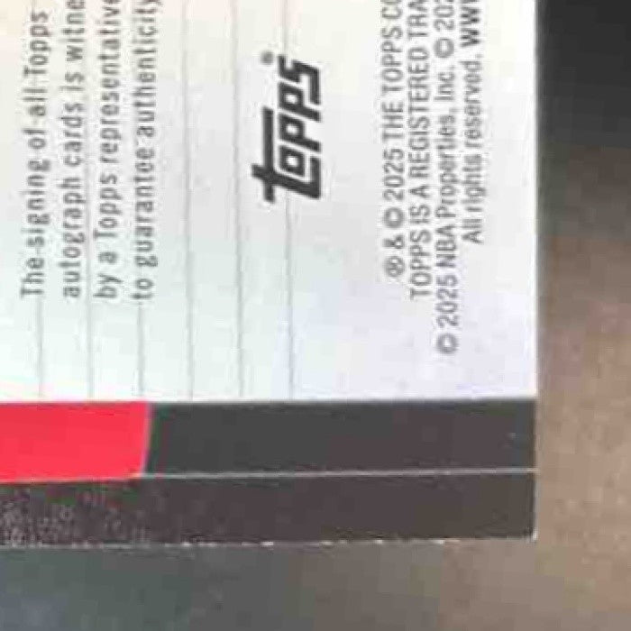 2025-26 Topps Yang Hansen New Applicants Auto #NA-YH RC Portland Trail Blazers