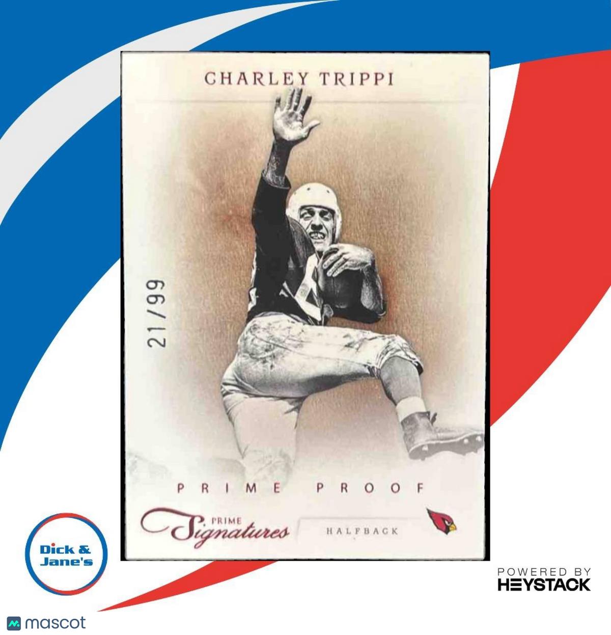 2011 Panini Prime Signatures Charley Taylor Proof Red /99 #29 Redskins