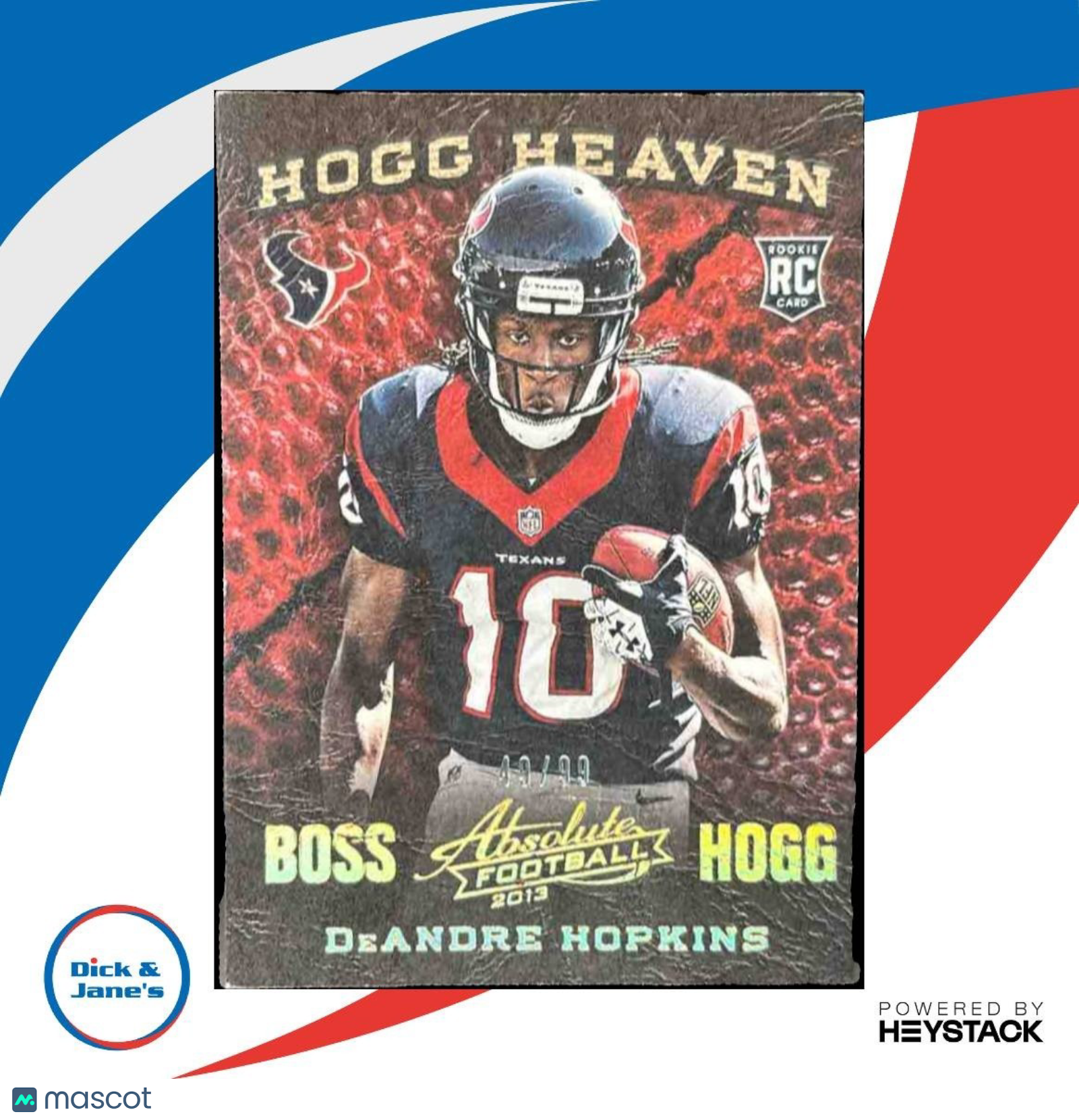 2013 Panini Absolute DeAndre Hopkins Hogg Heaven Boss /99 #62 RC Houston Texans