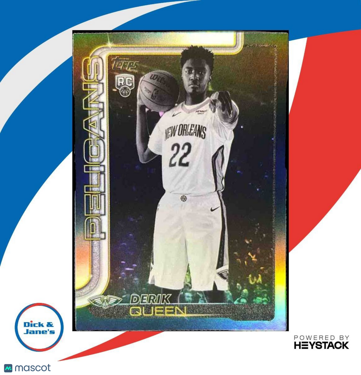 2025-26 Topps Derik Queen Blackout Variation #213 New Orleans Pelicans