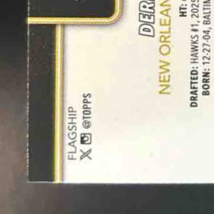 2025-26 Topps Derik Queen Blackout Variation #213 New Orleans Pelicans