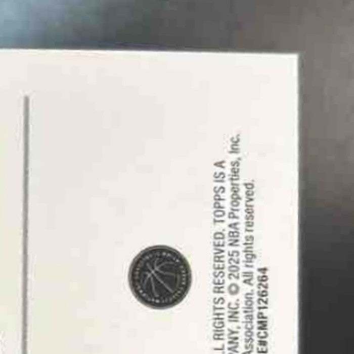 2025-26 Topps Derik Queen Blackout Variation #213 New Orleans Pelicans
