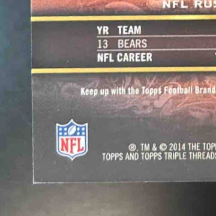 2014 Topps Triple Threads Matt Forte Gold 23/99 #14 Chicago Bears