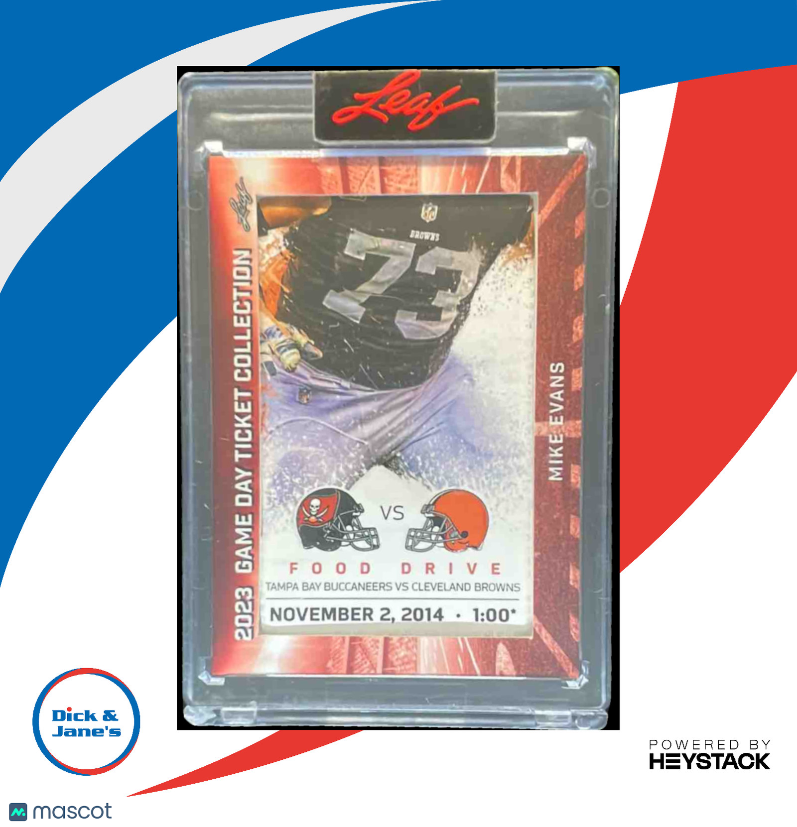 2023 Leaf Game Day Ticket Collection Mike Evans #TC-23