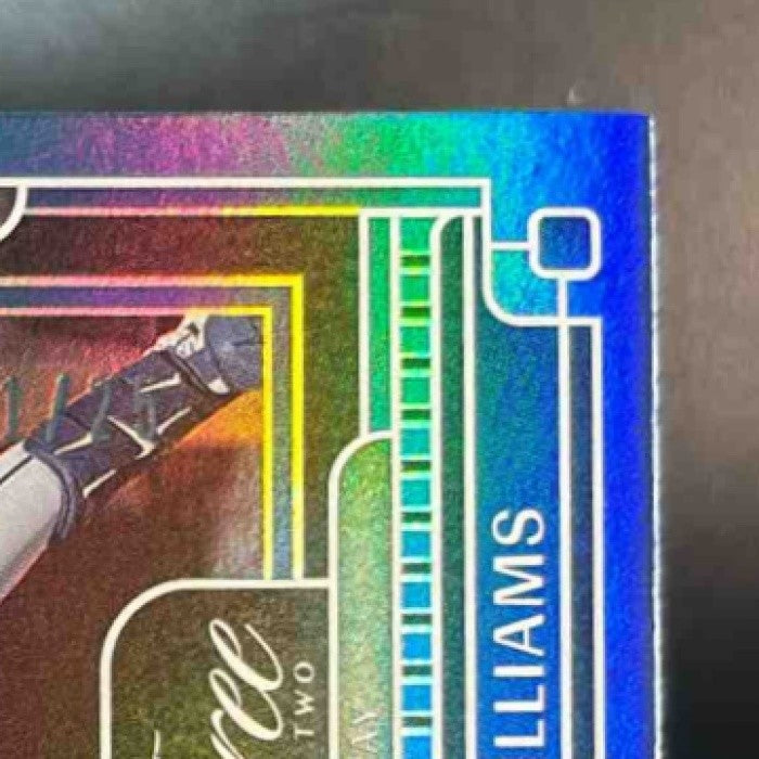 2025 Panini Three and Two Carson Williams Navy Blue /25 #105 Tampa Bay Rays