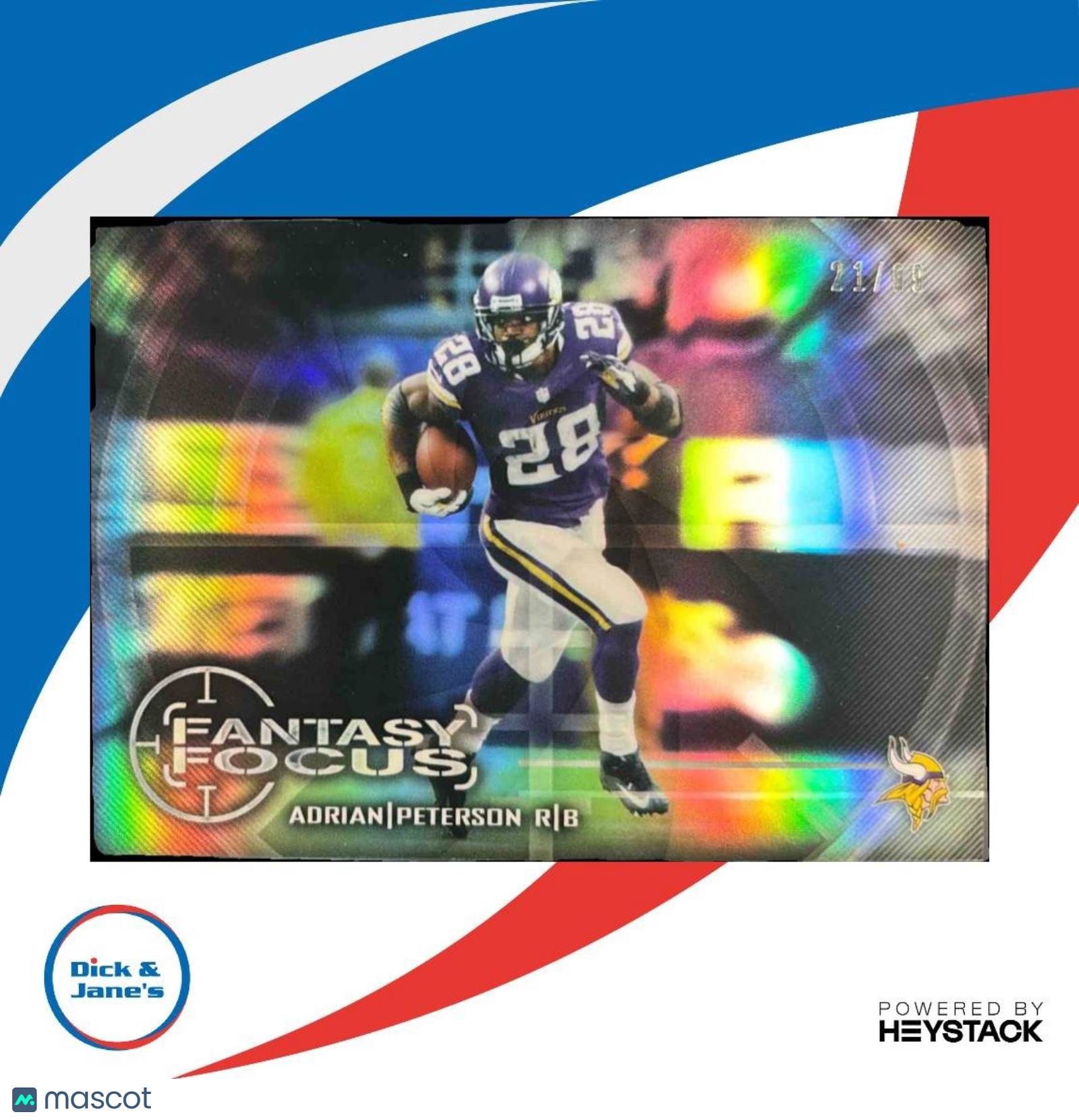 2014 Topps Chrome Adrian Peterson Fantasy Focus #FF-AP Minnesota Vikings