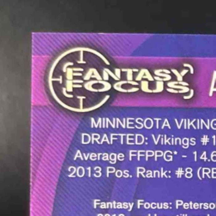2014 Topps Chrome Adrian Peterson Fantasy Focus #FF-AP Minnesota Vikings