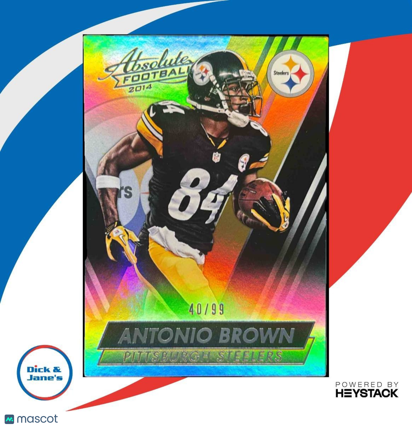 2014 Panini Absolute Antonio Brown Spectrum Silver 40/99 #16 Pittsburgh Steelers