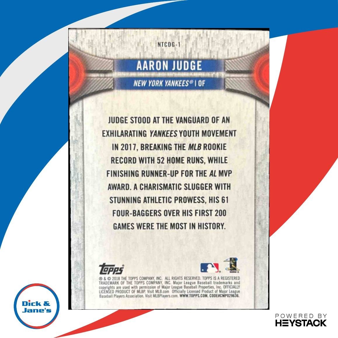 2018 Topps National Baseball Card Day Aaron Judge