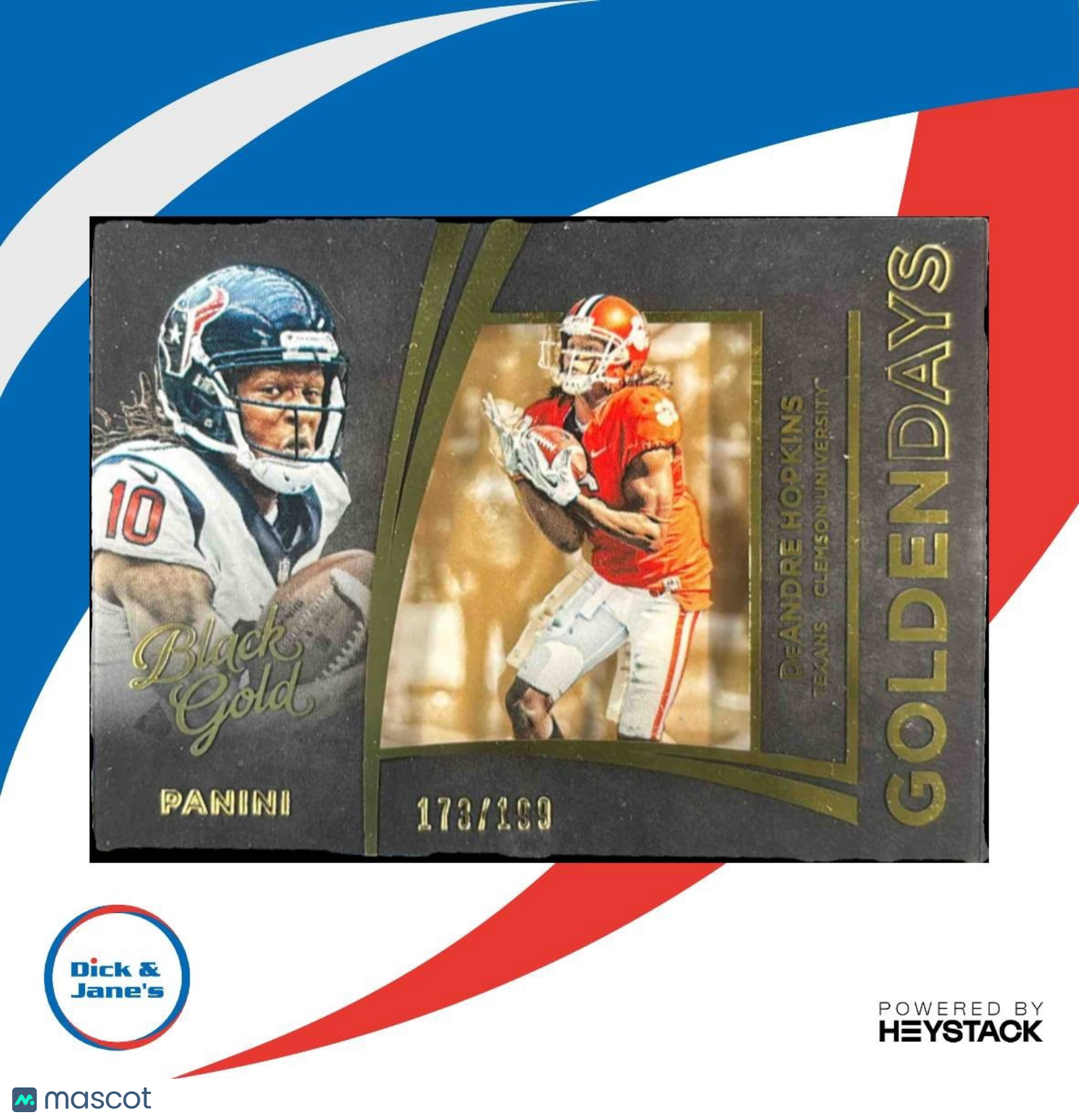 2015 Panini Black Gold DeAndre Hopkins Golden Days /199 #GDA-9
