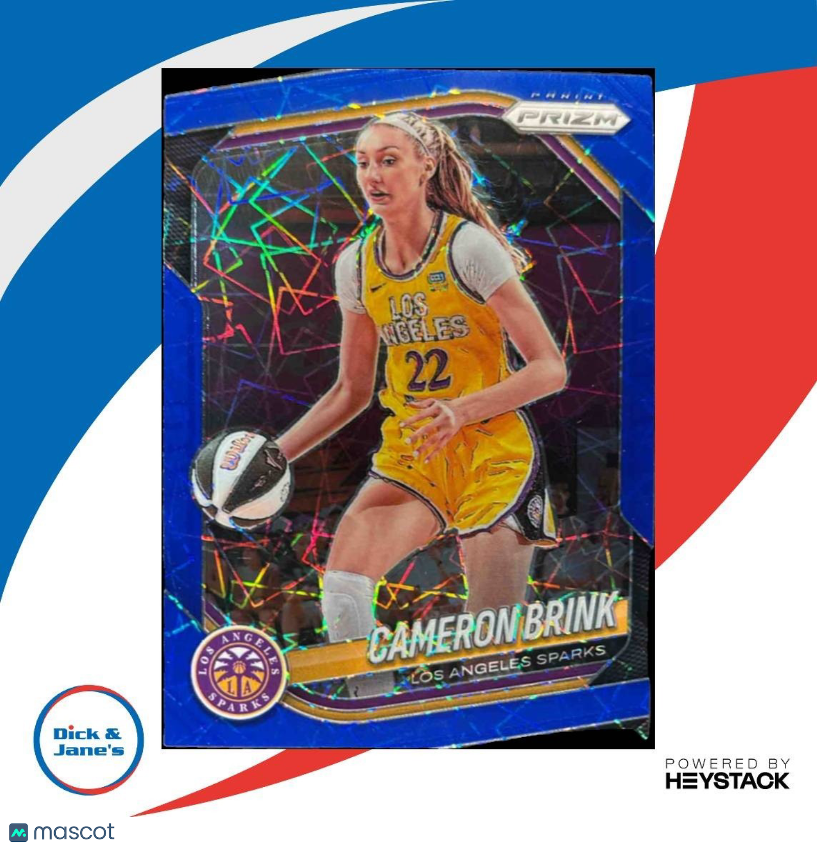 2025 Panini WNBA Prizm Cameron Brink Blue Velocity Prizms #87 Los Angeles Sparks