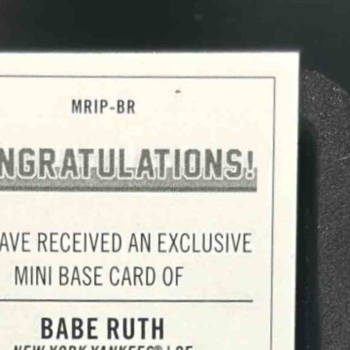 2022 Topps Rip Babe Ruth Mini Chartreuse 28/45 #MRIP-BR New York Yankees