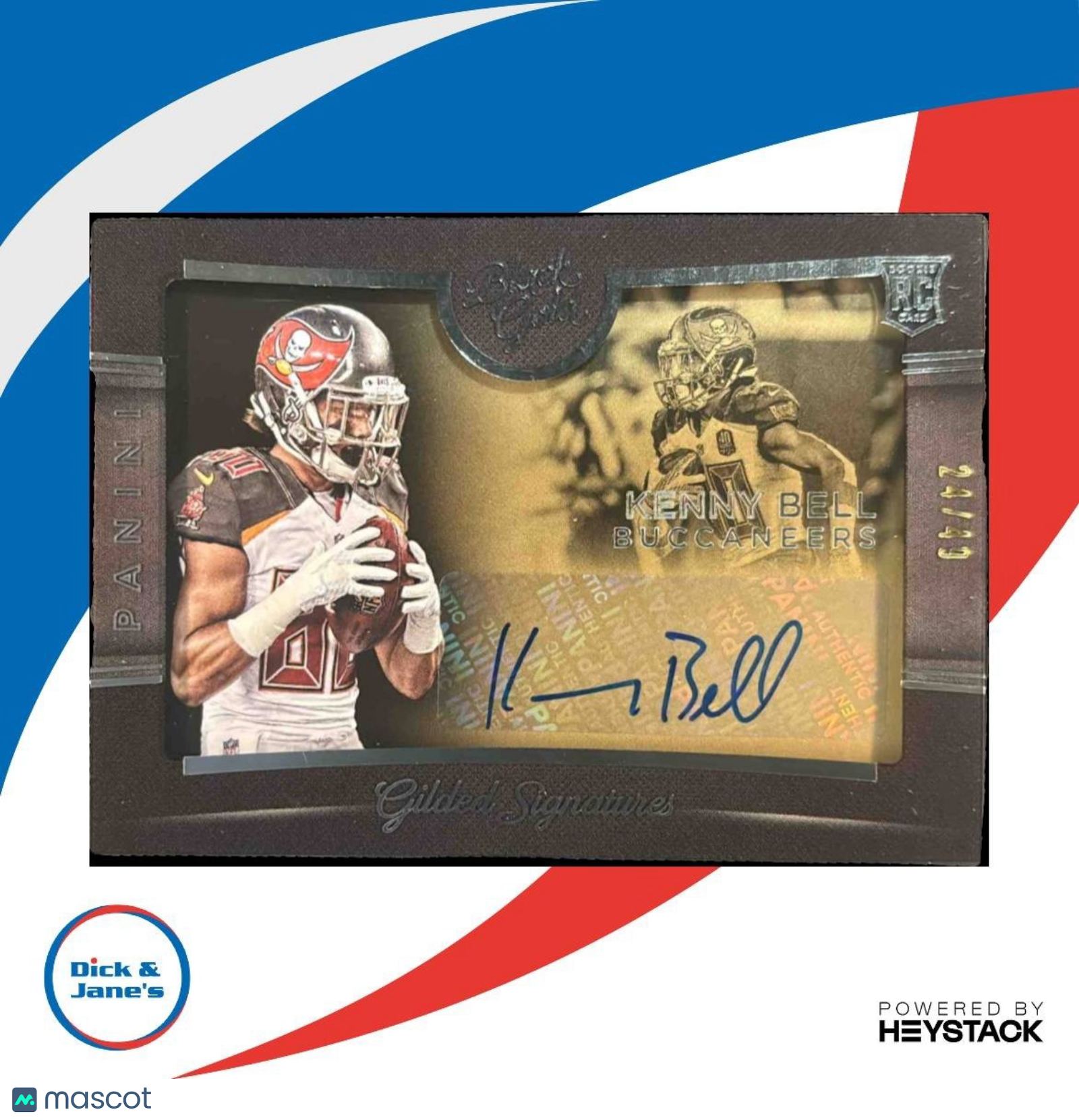 2015 Panini Black Gold Kenny Bell Gilded Signatures /49 RC Auto Buccaneers