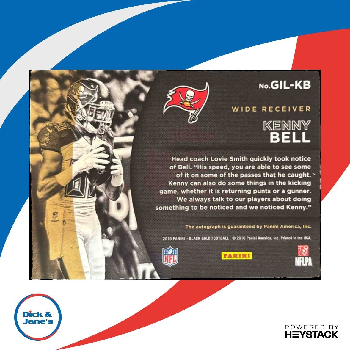 2015 Panini Black Gold Kenny Bell Gilded Signatures /49 RC Auto Buccaneers