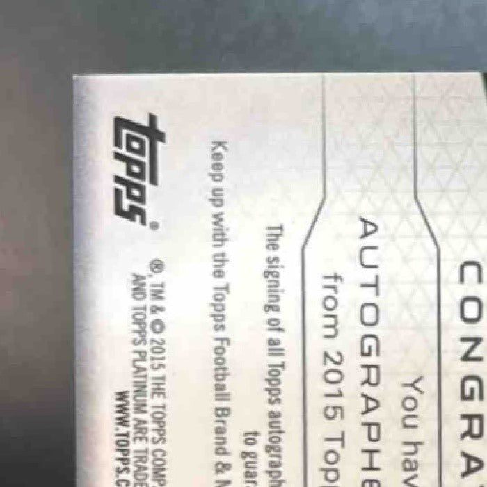 2015 Topps Platinum P.J. Williams Auto Rookies Refractor RC New Orleans Saints