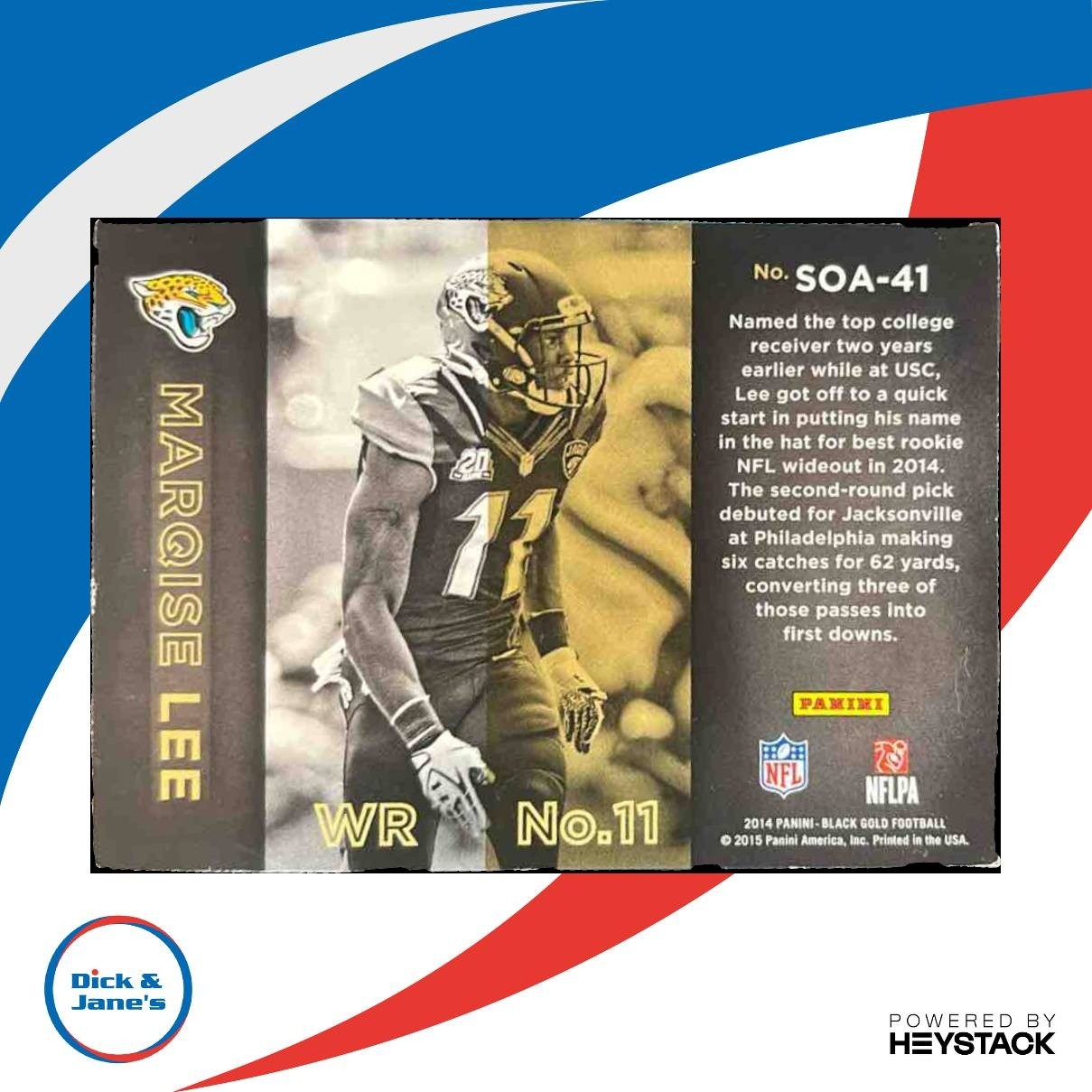 2014 Panini Black Gold Marqise Lee NFL Seal Of Approval Silver /25 RC Jaguars