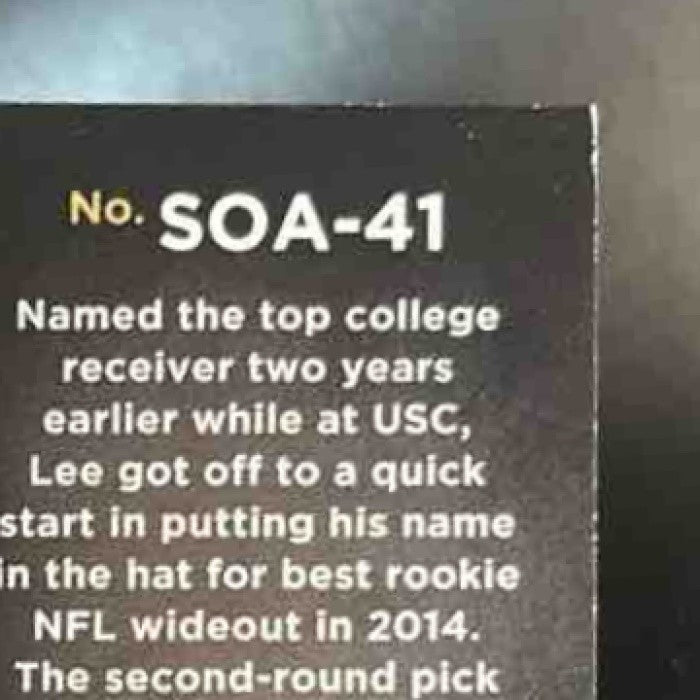 2014 Panini Black Gold Marqise Lee NFL Seal Of Approval Silver /25 RC Jaguars
