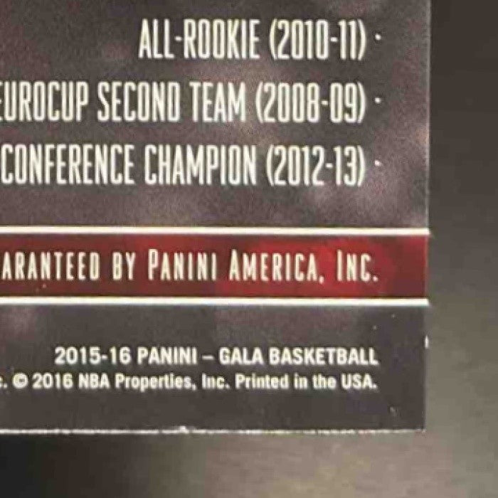 2015-16 Panini Gala Gary Neal Action Auto /40 #AA-GNL Washington Wizards