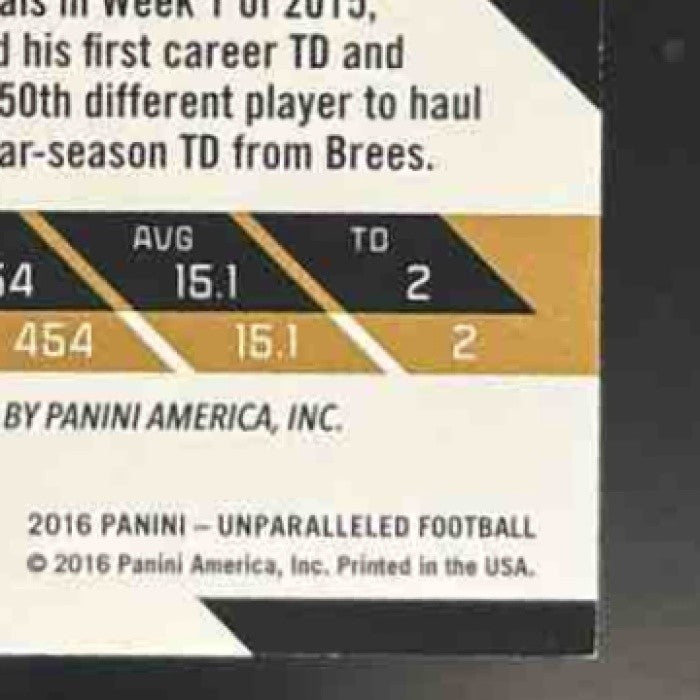 2016 Panini Unparalleled Brandon Coleman Auto /99 #142 New Orleans Saints