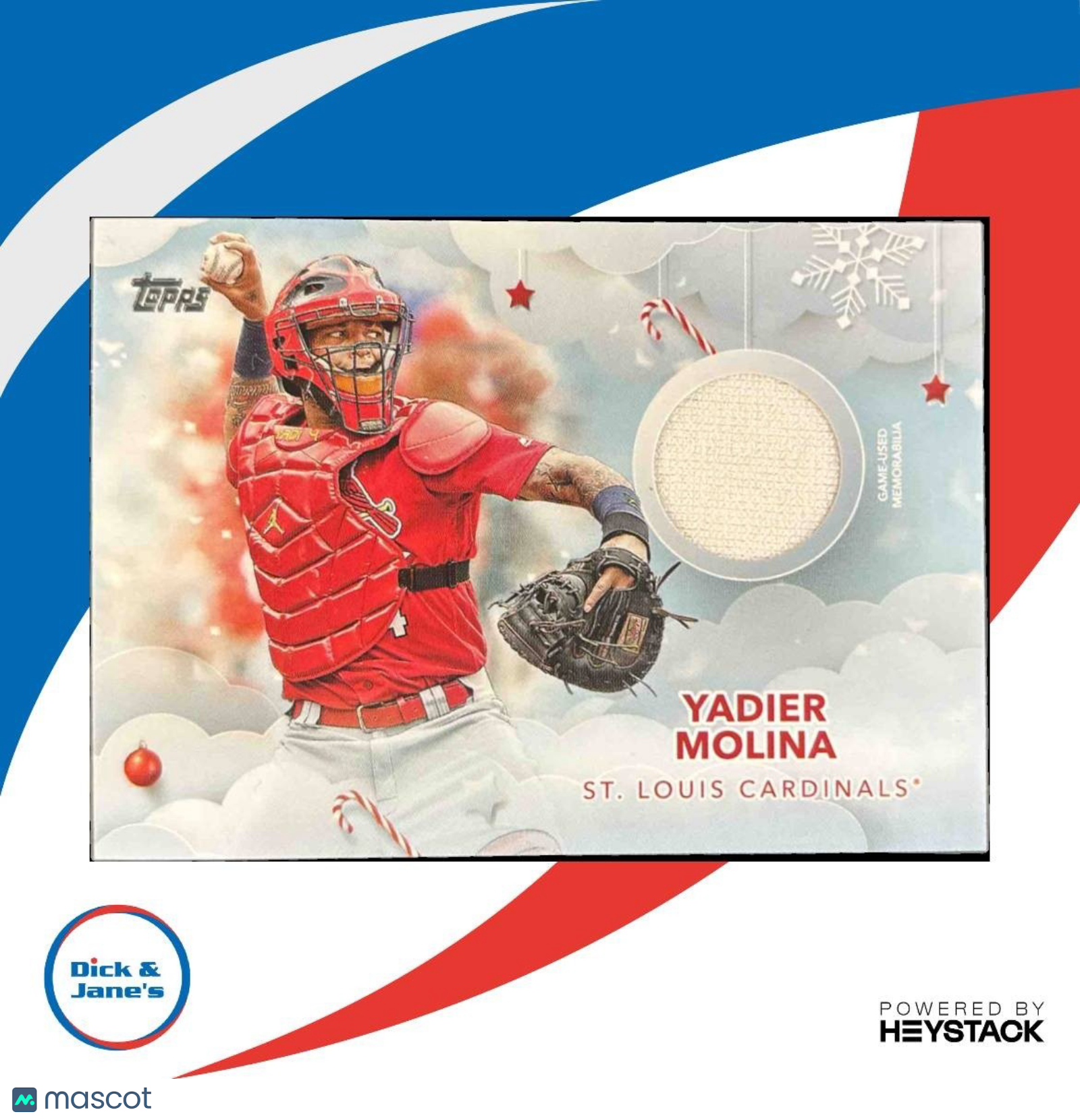 2020 Topps Holiday Yadier Molina Relics #WHR-YM MEM St. Louis Cardinals