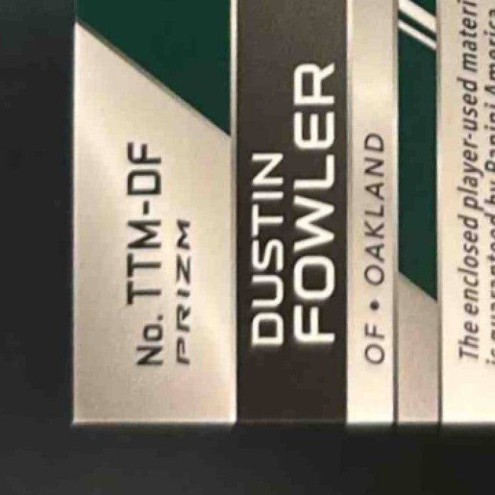 2018 Panini Chronicles Dustin Fowler Triple Threat Materials Neon Pink /49 RC